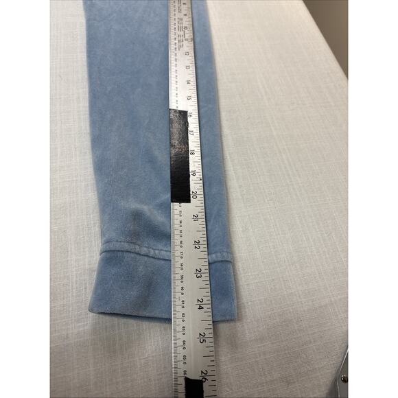 Baby Blue Velour Y2K Style Zip Hoodie Softcore Juicy Style Tracksuit Top Lg - Picture 9 of 13